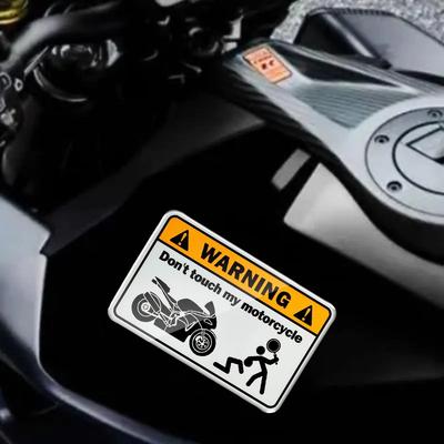 Motorrad Warnaufkleber - "NICHT BERÜHREN" Universaler Diebstahlschutz Tankaufkleber