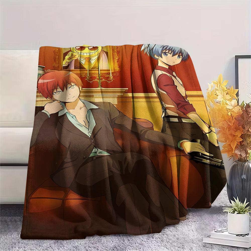 1 Stück Assassination Classroom Druck Flanelldecke, Hohe Qualität für alle Jahreszeiten, Heimdekoration, Wärme und Komfort, Perfekt für Weihnachtsgeschenke