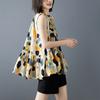 DIMANAF 2026 New Summer Plus Size Women Shirts Tees Casual Loose Blouse Print Sleeveless Lady Tops Pleated