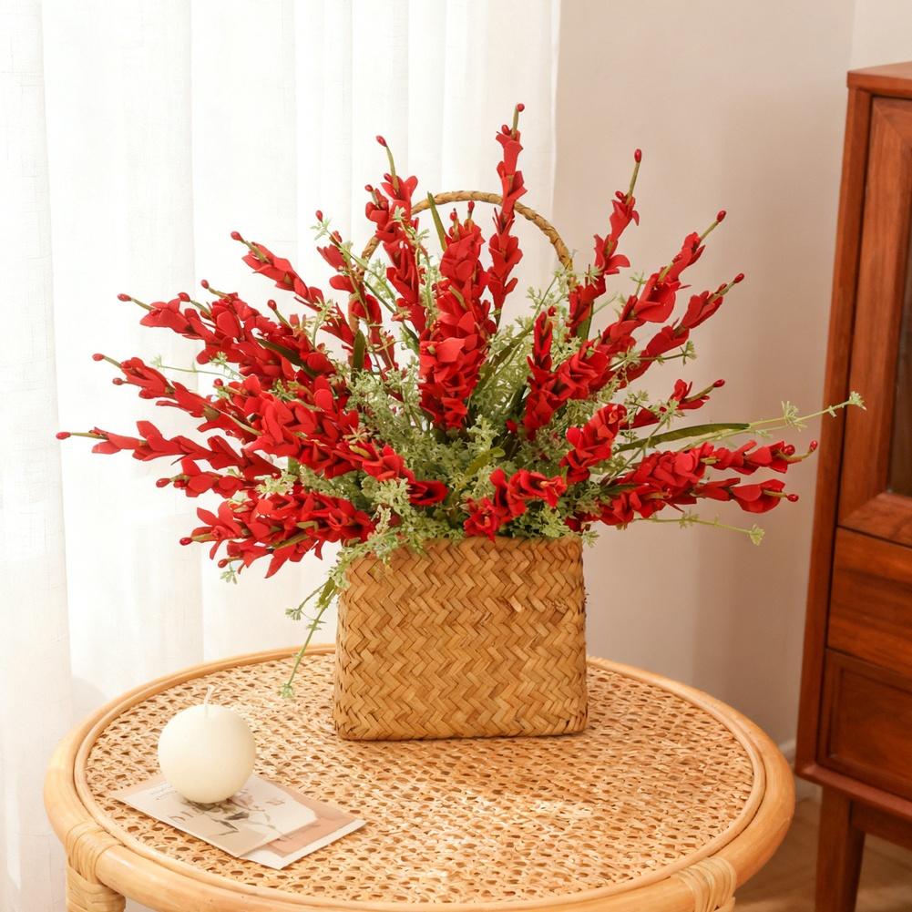 8er-Pack künstliche Winterjasminblüten, 56 cm Stiele, für Heimdekoration, Hochzeitsfeier-Dekoration, Rosa Gelb Weiß
