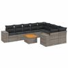 VidaXL Salon de Jardin avec Coussins 10 pcs, Canapés de Terrasse, Ensemble de Meubles de Patio, Mobilier d'Extérieur, Gris 3225605