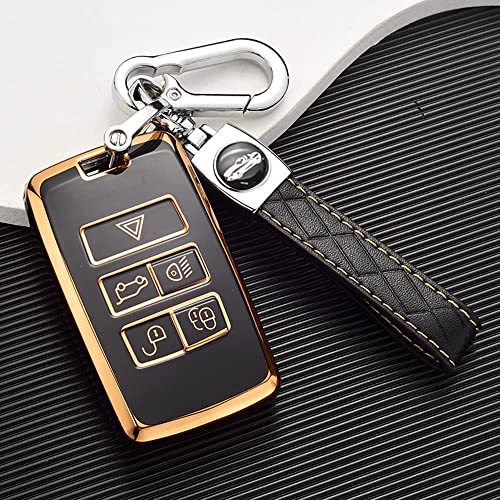 SANRILY Smart Key Case for Land Rover, Compatible with Range Rover Evoque, Range Rover Sport, Discovery Evoque, Jaguar, and More. Stylish Remote Key C