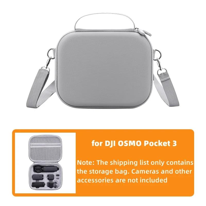 Soft Plush Liner Storage Bag for DJI OSMO Pocket 3,Carrying Case PU Shell Handbag Handheld Gimbal Camera Accessories