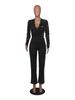 Elegant V-Neck Lace Slim Fit See-Through Jumpsuit