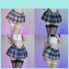 Jk Mini Skirt With Plaid Pattern For School Uniforms And Casual Wear