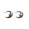 New Simple Face Moon Stud Earrings Niche Three-dimensional European and American French Fashion High-end Gorgeous Earrings