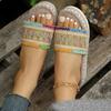 European and American Ethnic Style Foreign Trade Large Size Women Thick Bottom Fish Mouth Hemp Rope Candy Color Slippers New Manufacturers Wholesale