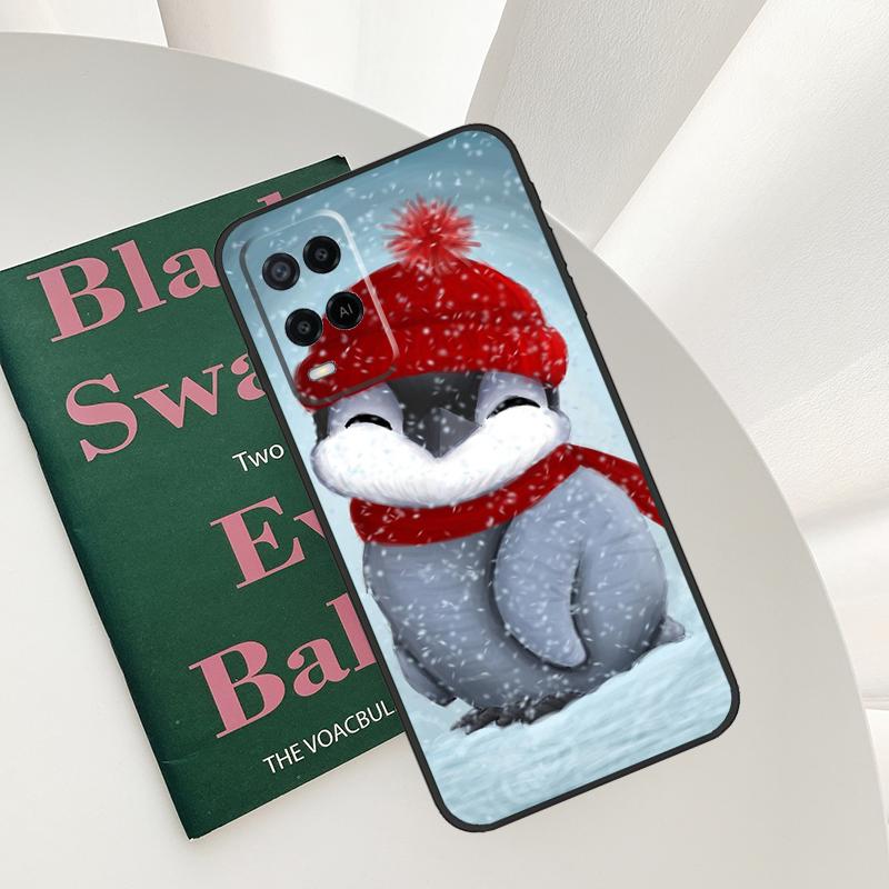 Penguin Case For Oppo A15 A16 A17 A52 A72 A76 A96 A54 A74 A94 A54S A57S A58 A78 A98 A57 A77 Cover