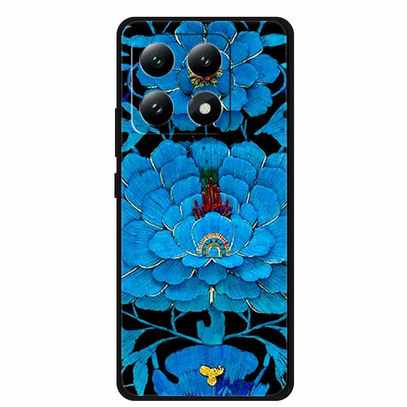 3D Flowers Case For Xiaomi 17 pro max Coque Relief Embossed Blossoms Funda Silicone Soft Back Phone Cover For Xiaomi17 TPU Para