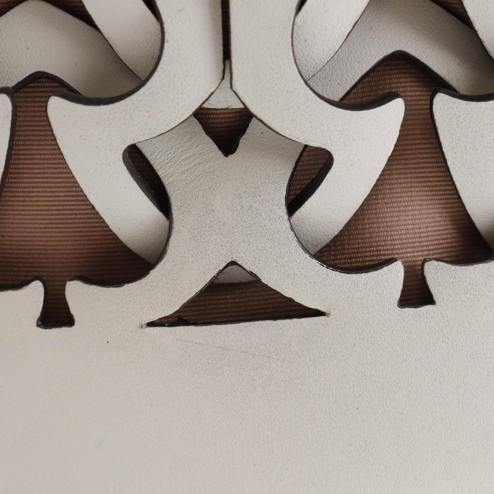 Kate Spade Dolly Large Shoulder Bag basket White/pink leather Women Used