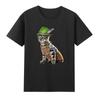 Oktoberfest Cat Bavarian Lederhosen Costume Alpine Hat Tshirt