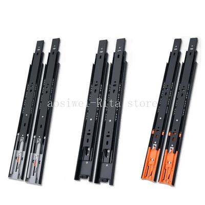 45mm Soft Close Ball Bearing Drawer Runners, 3 Folds Full Extension, Side Mount, 45kg Load Capacity, Furniture Slide