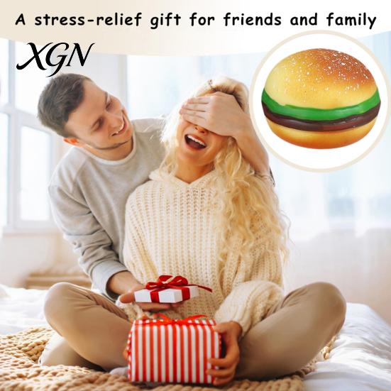 Calming Hand Toy Realistic Fast Food Squeeze Soft TPR Stress Relief Balls Cola Burger Fries Hot Dog Shapes Portable Fidget for Kids Adults Fun Anxiety
