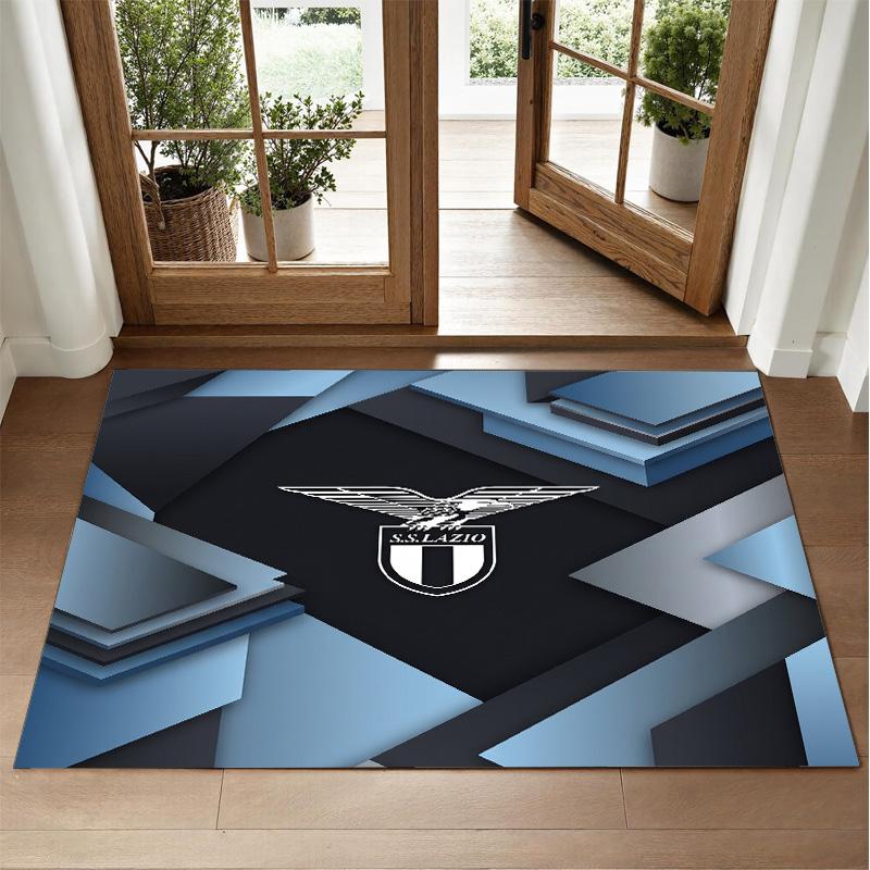 Lazio FC Design Crystal Velvet Rug Soft Decorative Mat for Bedroom Entrance