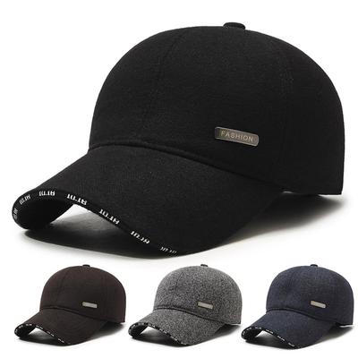 Herren Ohrenschutz Baumwollmütze, Fleece Warme Baseballkappe, Mittelalterliche und ältere Outdoor Winddichte und Kältefeste Schirmmütze