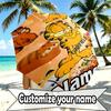 Personalisierter Garfield-Druckschirm mit individuellem Namen, Automatisches Öffnen und Schließen, Stabiler 8-Rippen-Rahmen, Für Pendeln, Camping, Wandern, Geburtstagsgeschenk