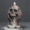 1pc Purple Clay Backflow Incense Burner Skull Head Incense Holder Creative Halloween Decorations Home Decor (Without Incense)
