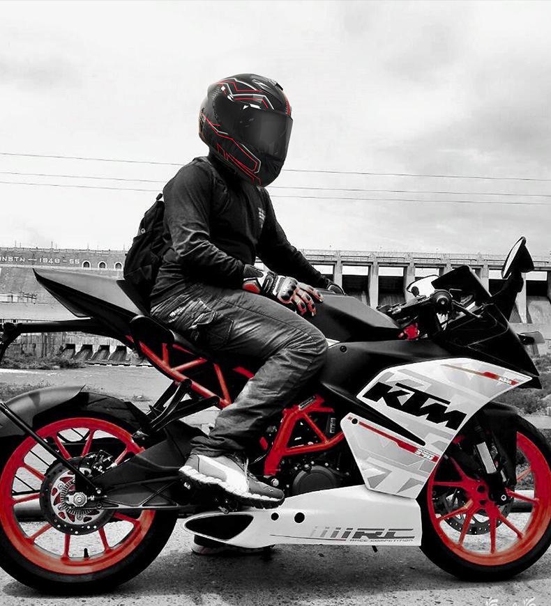 Riding K Unisex Bluetooth Motorcycle Helmet - Full Face, Winter & All-Season Safety for Electric Vehicles