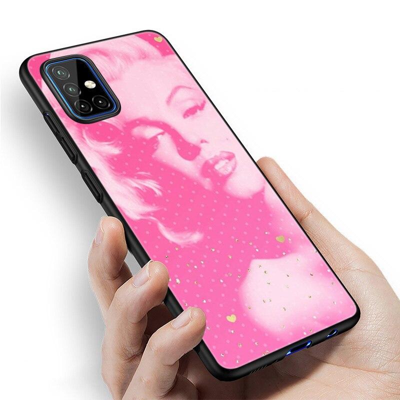 Sexy Marilyn Monroe Telefon Fall Für Samsung Galaxy A12 A02S A22 A32 A52 A72 A71 A51 A41 A31 A21 A11 A50 a70 A10S A20S Schwarze Abdeckung