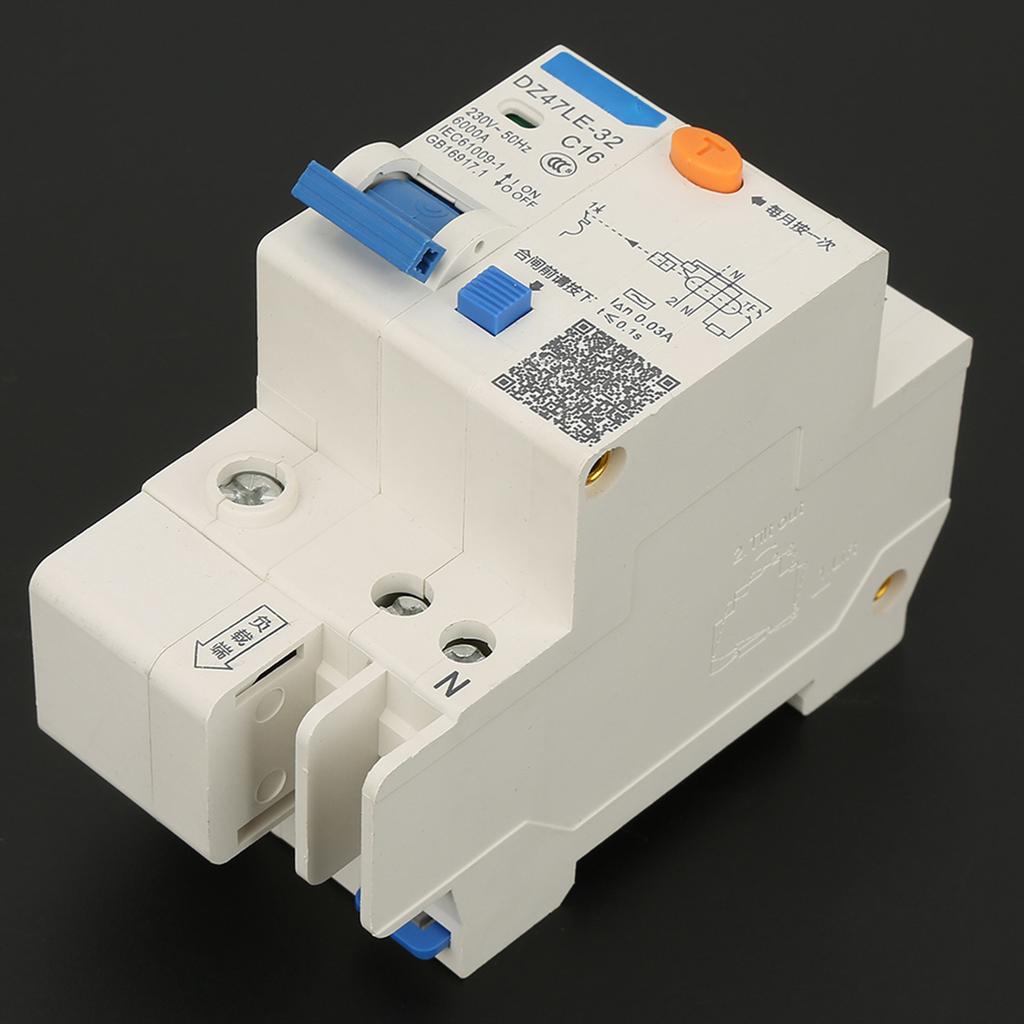 DZ47LE 32 1P+N 16A 230V Earth Leakage Safety Protection Circuit Breaker (16A)