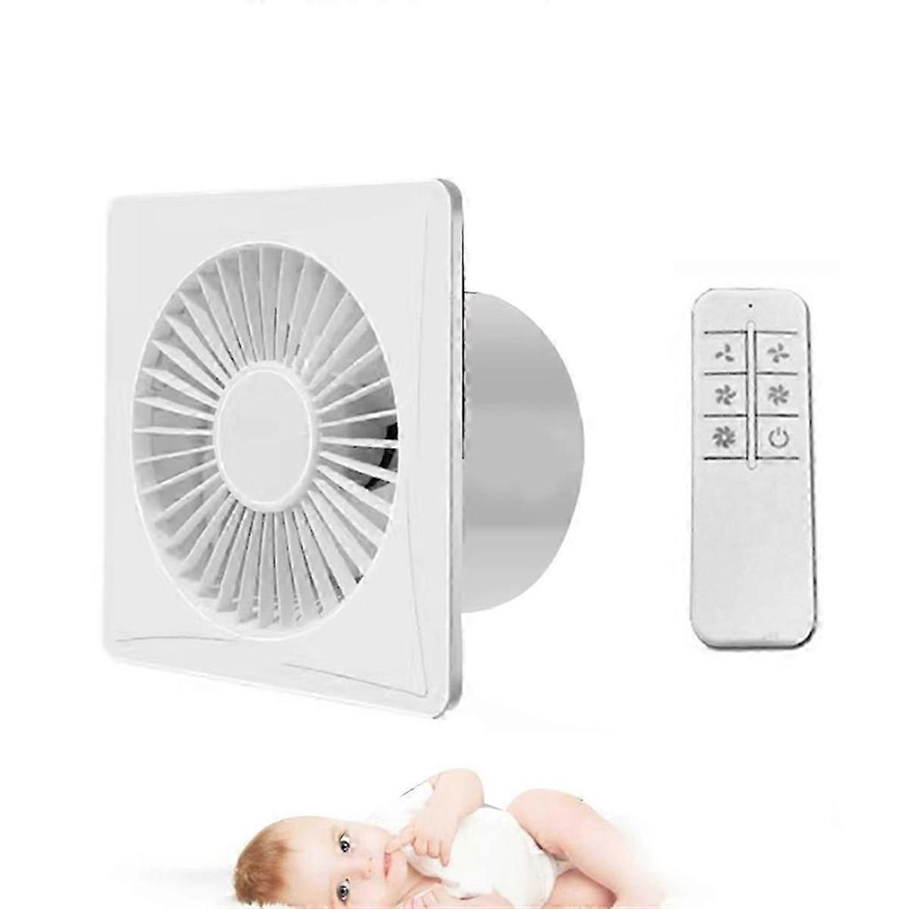 6Inch Adjustable Speed Frequency Conversion Ventilator Fan Exhaust Fan with Remote Control for Bath Hwy