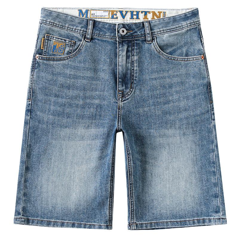 New Style of Denim Shorts Men's Summer Thin 5-point Pants Mid-sized Trousers Casual 5-point Pants