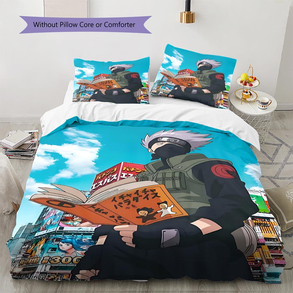 Cartoon Pattern Bedding Quilt Set Quilt Cover Pillowcase Home Decoration Birthday Gift (1 * Duvet Cover + 2 * Pillowcase, Without Core)