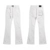 Erkekler İçin Splicing Flare Kot Pantolon Stacked Pantolon Streetwear Pantolon Harajuku Goth Bol Paça Punk Uzun Pantolon