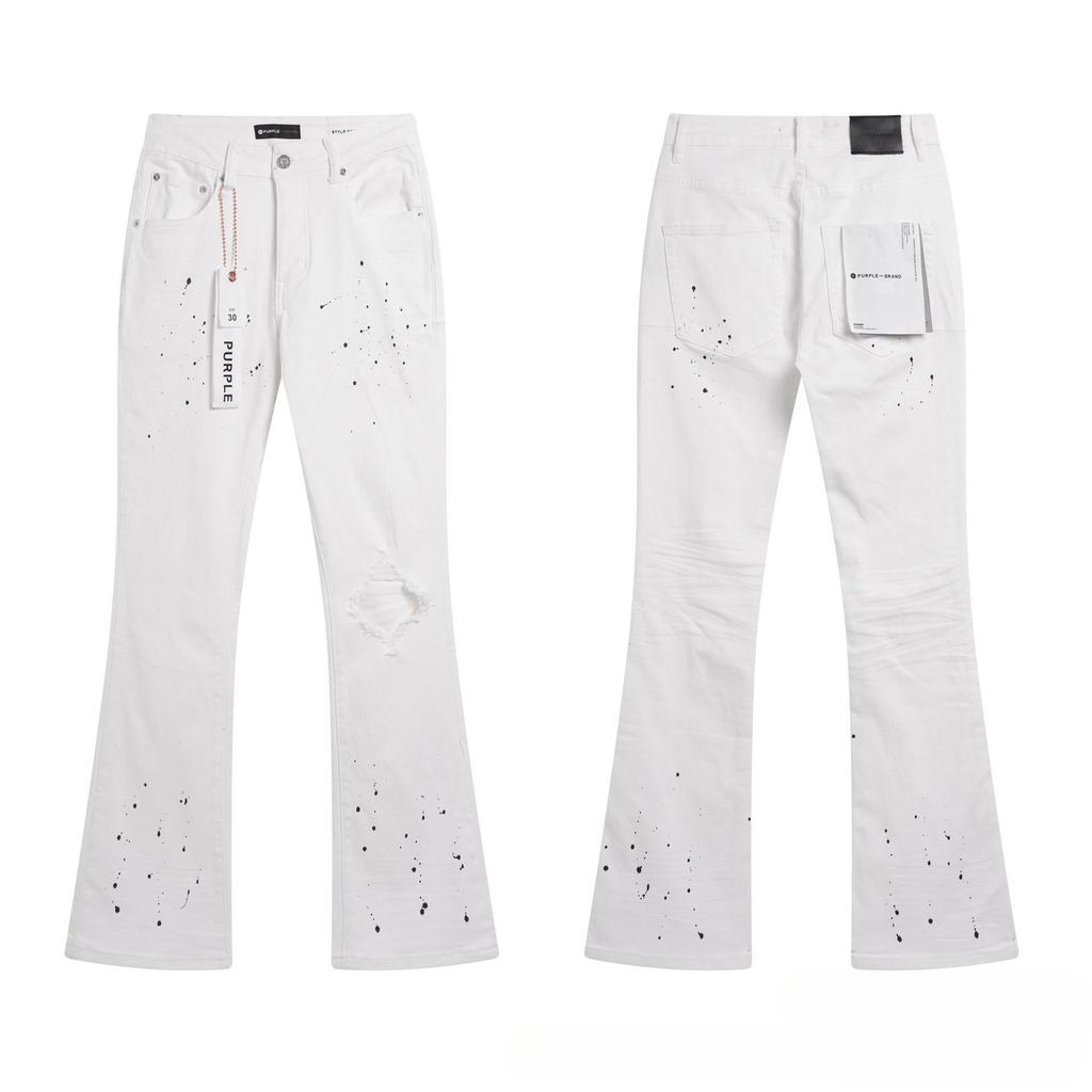 Erkekler İçin Splicing Flare Kot Pantolon Stacked Pantolon Streetwear Pantolon Harajuku Goth Bol Paça Punk Uzun Pantolon