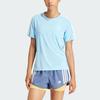 Adidas Own The Run 3-Stripes T-Shirt Quick-Drying Running Sports Short Sleeve Women Tops Light-Blue IK5020