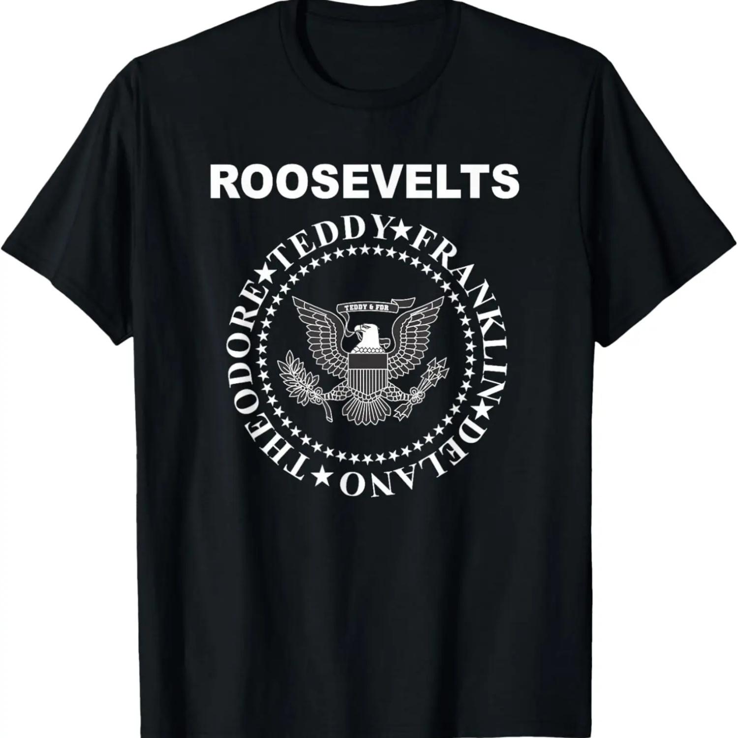 Theodore Teddy Roosevelt Franklin Roosevelt FDR Rock T-Shirt S