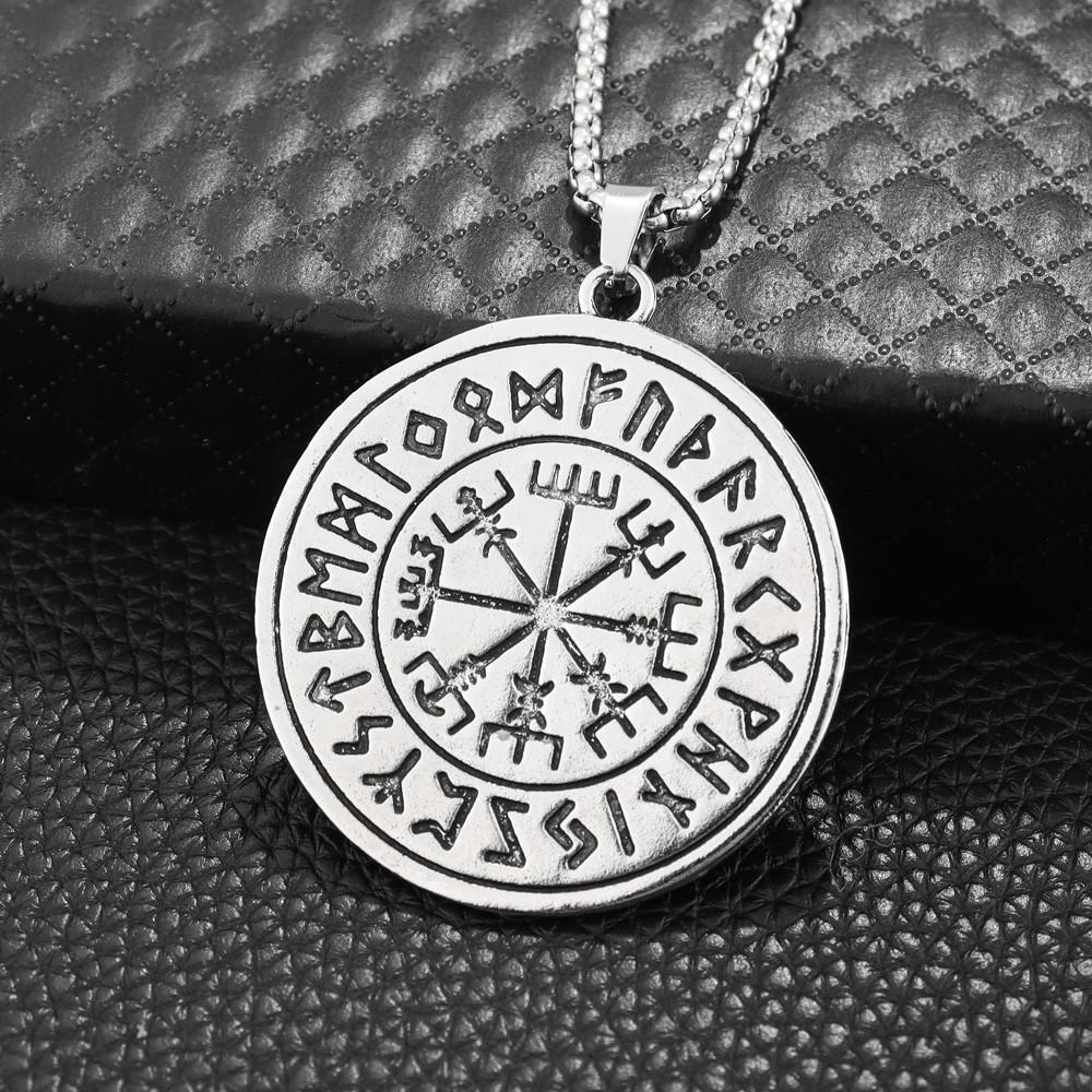 Viking Rune Animals Retro Wealth Wolf King Accessories Pendant Necklace