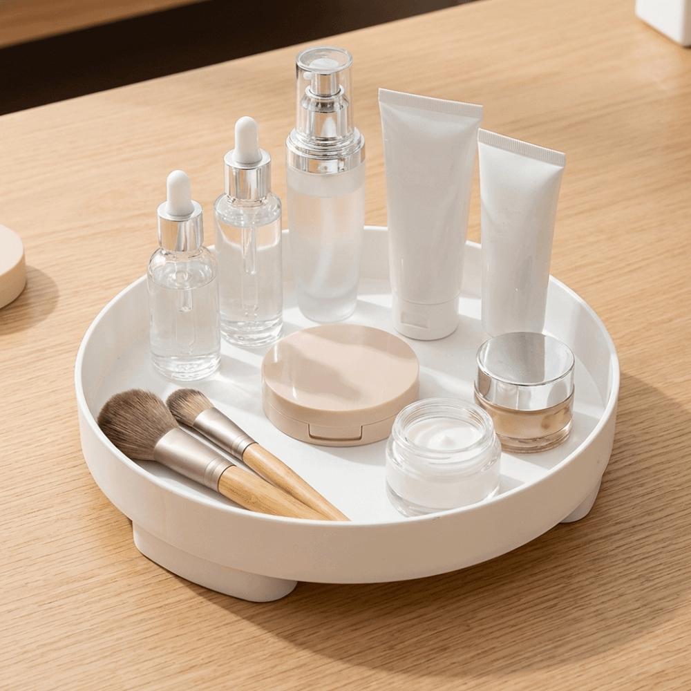 Vassoio Rotondo Portatutto Stile Nordico Organizzatore Minimalista in Plastica per Oggetti Vari da Scrivania Portaoggetti Domestico INS Soggiorno