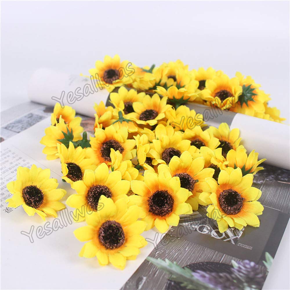 Yesallwas Sunflower Artificial Set of Diameter Artificial Potted Flowers That Do Not Artificial Rila Silk Artificial Flowers of Flowers, 60, Approx.