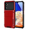 For Samsung Galaxy A55 5G Case PC+TPU Card Holder Hidden Pocket Anti-Scratch Cover