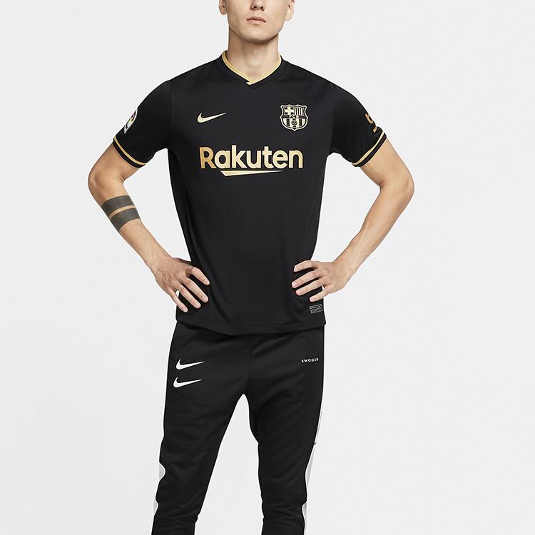 Nike FC Barcelona Venkovní fotbalový dres 20/21 sezóna Verze pro fanoušky Pánské topy Černá CD4231-011