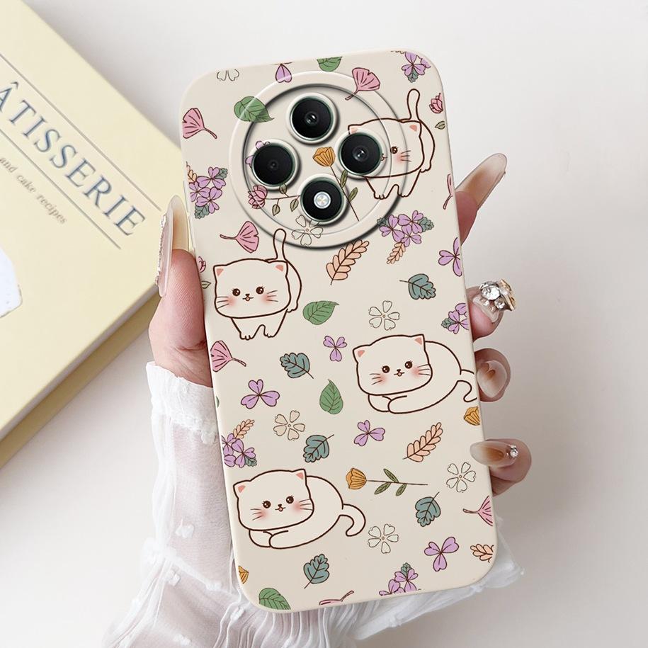 For OPPO Reno 12F 5G Case 2024 Fashion Pretty Girls Soft Liquid Silicone Shockproof Cover For OPPO Reno12 F 4G Reno 12 FS Bumper