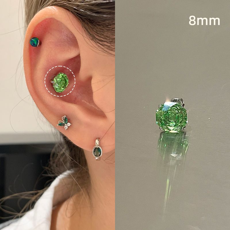 Unique Ear Bone Stud Medical Titanium Steel Ear Studs Ear-Caring Titanium Alloy Earrings Female Small Earrings Ear Bone Ring Circle Ear Ear Bone Pin