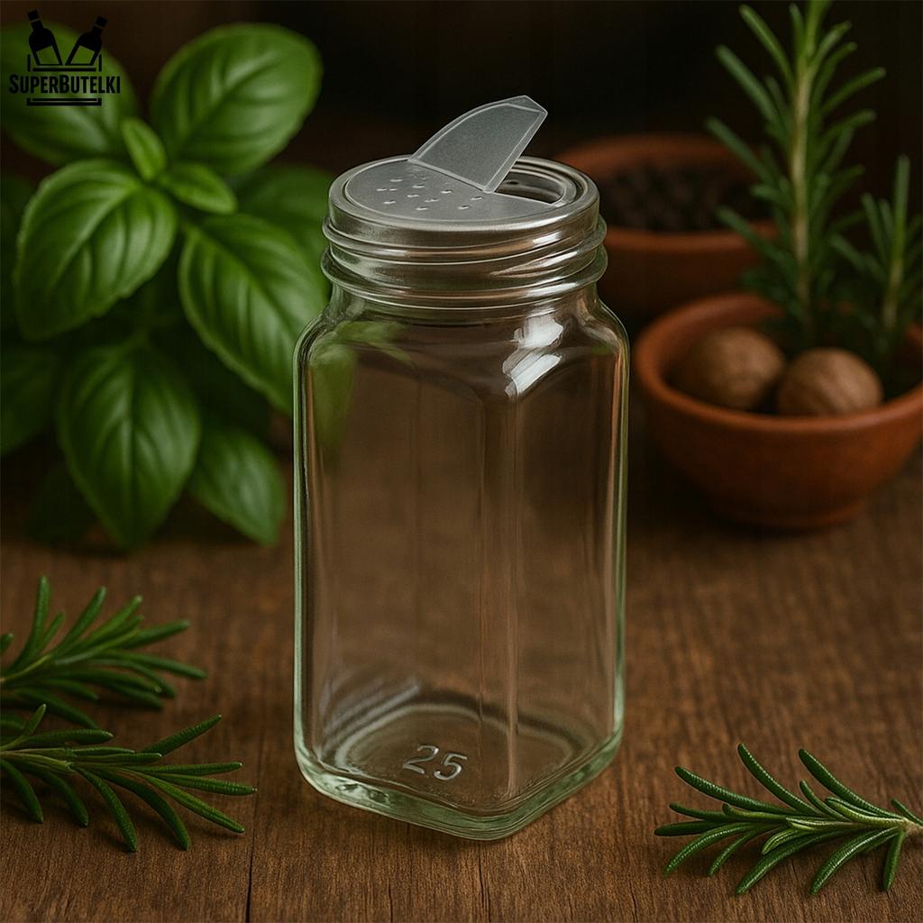 Black metal stand + 24 jars 120 ml with black cap and strainer + 200 labels + funnel