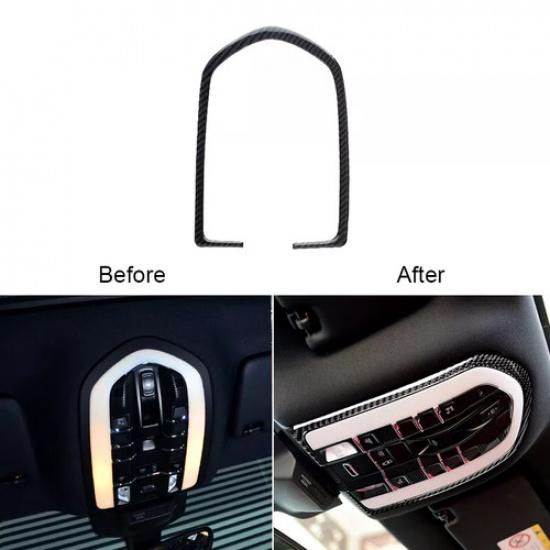 For Porsche Macan 2014- Real Carbon Fiber Car Front Reading Light Cover Trim
