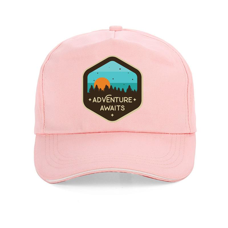 Outdoor Adventure Awaits Sunset Camping Trip Logo Baseball Cap Dad Caps Unisex Adjustable Snapback Hat Bone