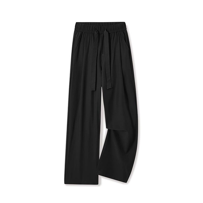 Mingge | Summer New Wide-leg Drape Pants Men's Solid Color Versatile Loose Straight Casual Pants