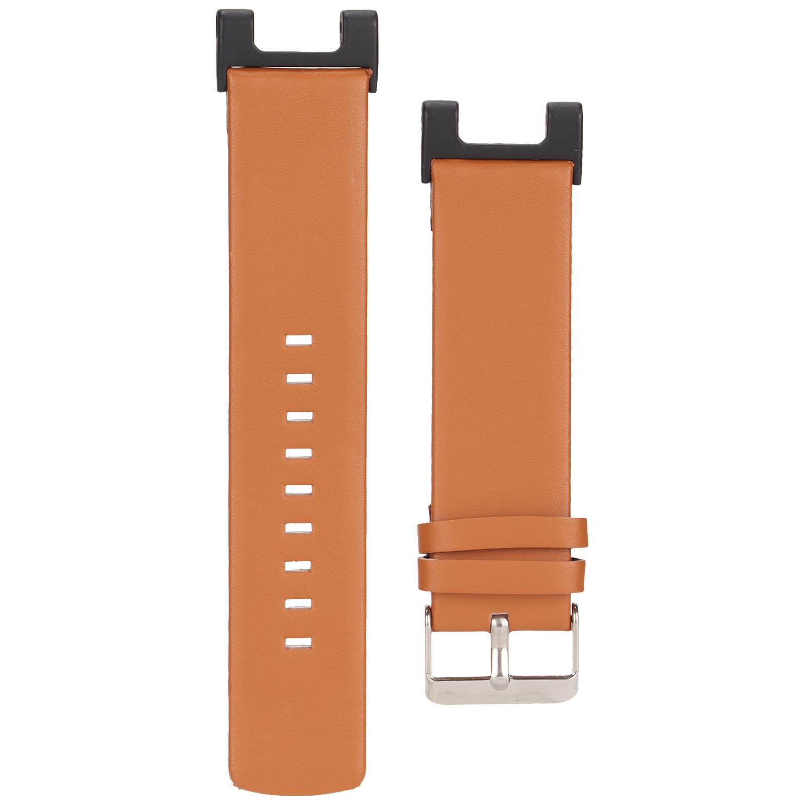 

Leather Watch Band Wrist Watch Bands Double Sided Smartwatch Strap Replacement for Amazfit T Rex ProBrown коричневый