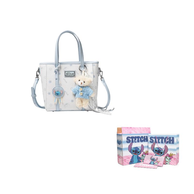 Disney Stitch Series Fashionable Simple High-Value Cartoon Cute Shoulder Bag Women Shoulder Bag Blue BMK-72766