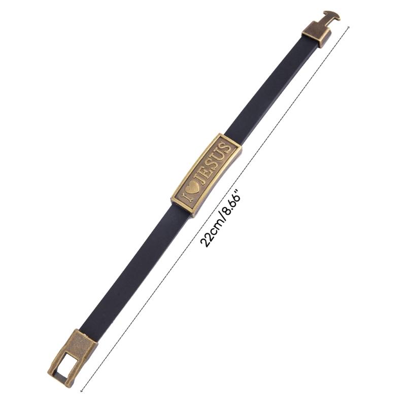 Embossed Bracelet Letter Wristband Silicone Letter Bangle Man Religious Jewelry Jesus Bracelet Silicone Letter Wristband