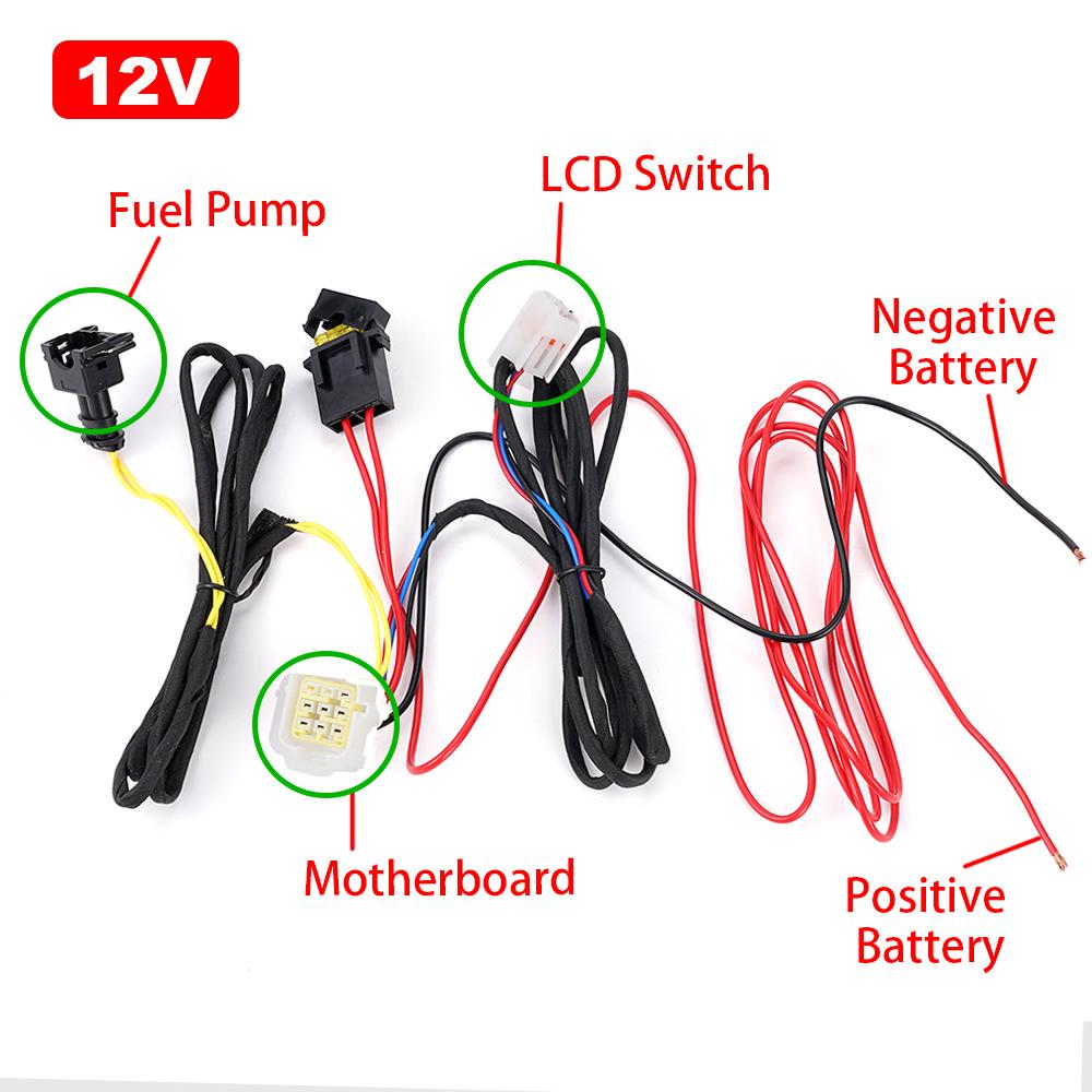 Příslušenství nezávislého topení 12V 5-8KW, vylepšený LCD spínač nezávislého topení a obousměrné dálkové ovládání s digitálním displejem