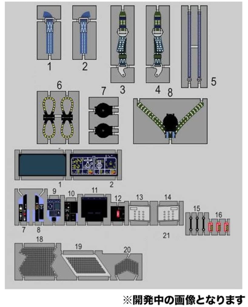 Platz Lightning II parts set plastic model parts 1/48 F-35A photo-etched M48-21