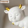 Gold Drawing Cute Deer Treasure Tea Pet Boutique Tea Sculpture Tea Figurine Play Toys Tea Statue Ornaments Can Be Raised Cha