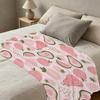 Cute Fruit Series Short Plush Flannel Throw - Soft, Skin-Friendly & Warm Single for Bedroom, Halloween & Christmas Home Use