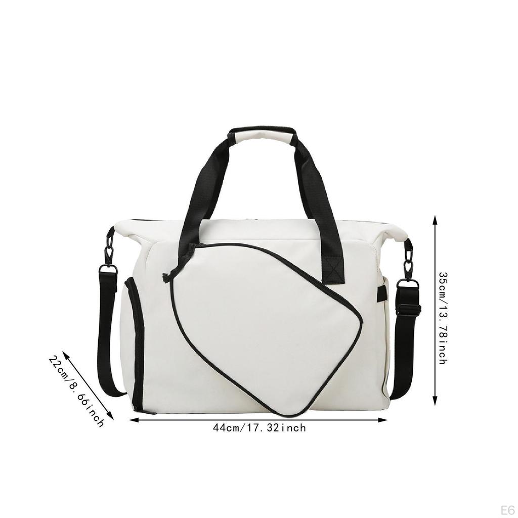 Crossbody Bag for Pickleball Rackets with Separate Shoe Compartment